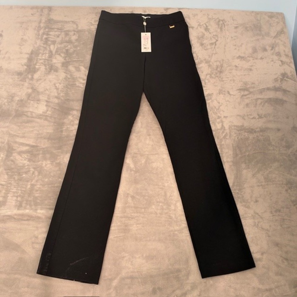 NWT Lilly Pulitzer Declynn High Rise‎ Straight Leg Pants Noir Black 8